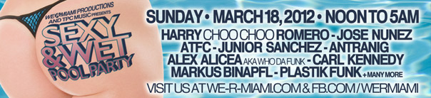 Sexy & Wet Rooftop Pool Party - WMC 2012 Miami